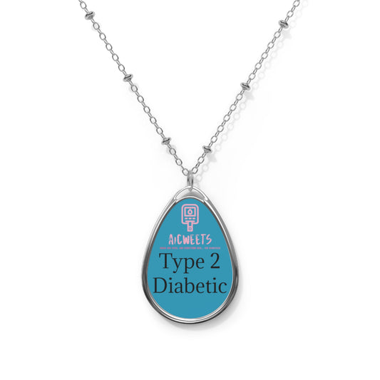 Blue Type 2 Diabetic Necklace