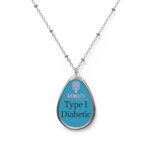 Blue Type 1 Diabetic Necklace